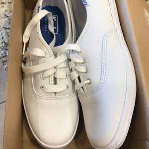 New White leather Champion Keds still in box. Sz 7